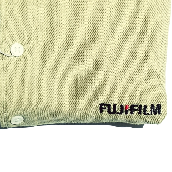Fujifilm Embroidered Logo Mens Sand Pima Cotton Port Authority Polo Shirt Small - Picture 6 of 7